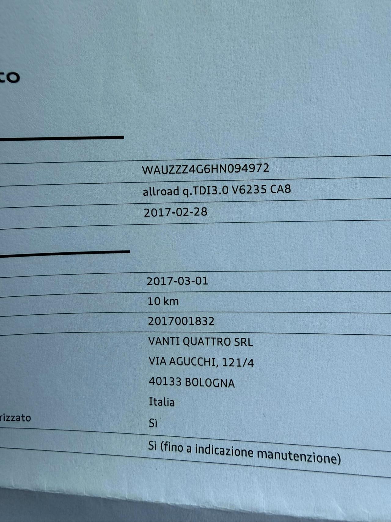 Audi A6 allroad 3.0 TDI 320 CV tiptronic Business Plus