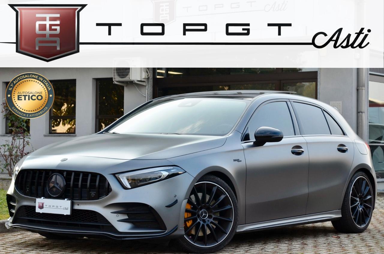 MERCEDES-BENZ A 35 AMG RACE EDITION 4MATIC 306cv AUTO, ECCELLENTI CONDIZIONI, UFF ITALIANA, EURO 6D, TETTO, NIGHT PACK, HI-FI BURMESTER, SCARICO, SOSPENSIONI ADATTIVE, MULTIBEAM, 19", PERMUTE
