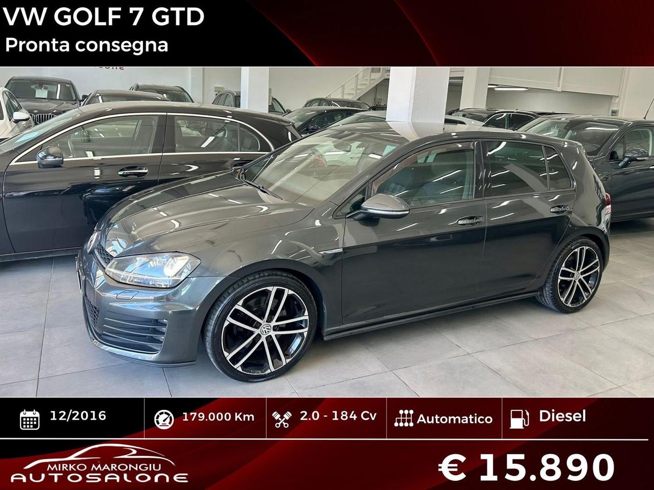 VW Golf 7 GTD 2.0 TDI DSG 5p. FINANZIABILE