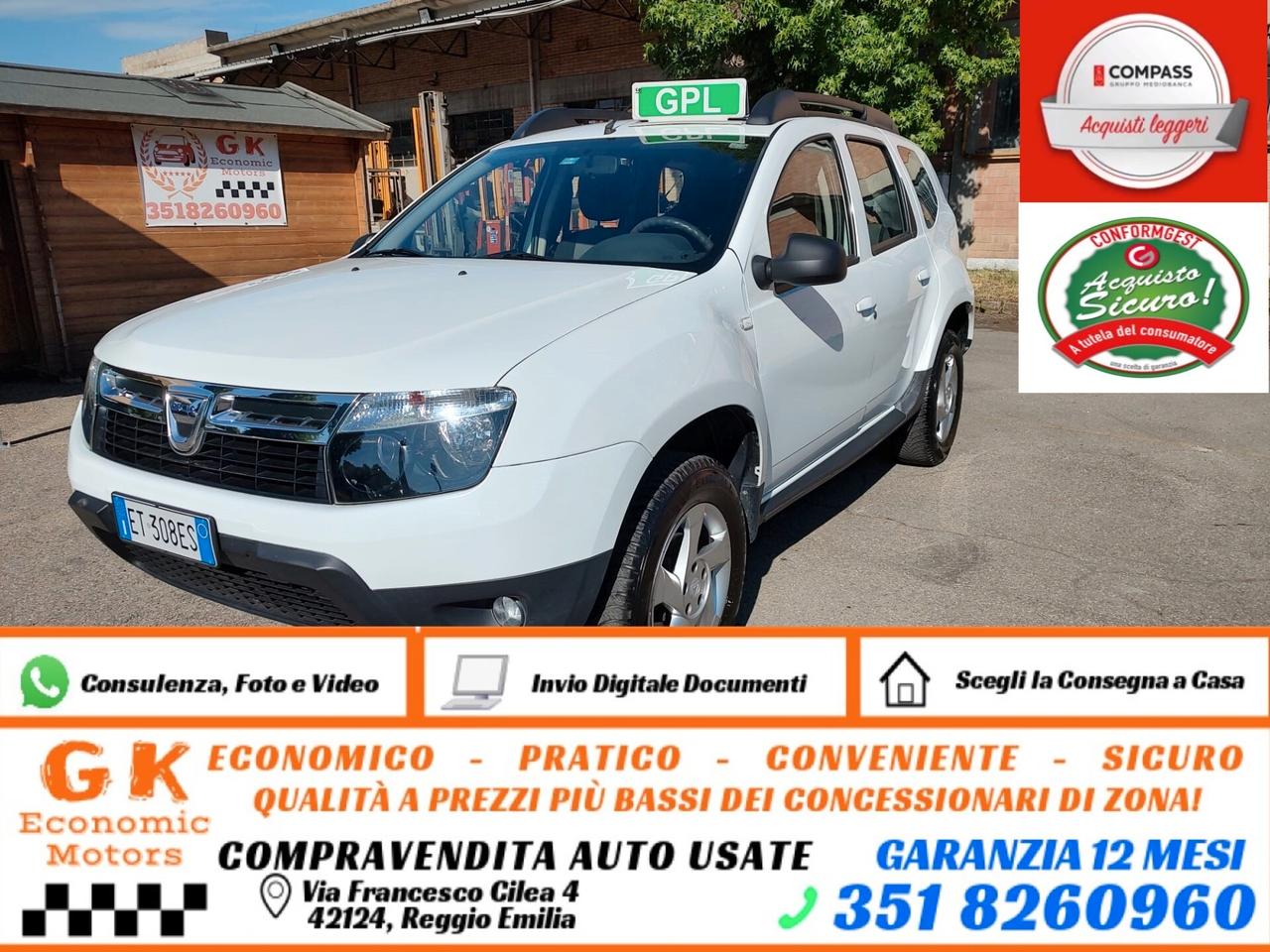 Dacia Duster 1.6 110CV 4x2 GPL Lauréate, OK NEOPATENTATI, GARANZIA L.12 MESI