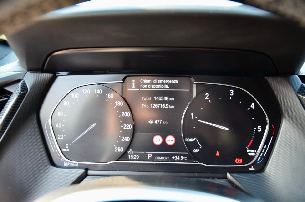 BMW 116d MSPORT 116cv AUTO, SERVICE BMW, UFF ITALIANA, FARI LED, NAVI, LUCI AMBIENTE, PERMUTE