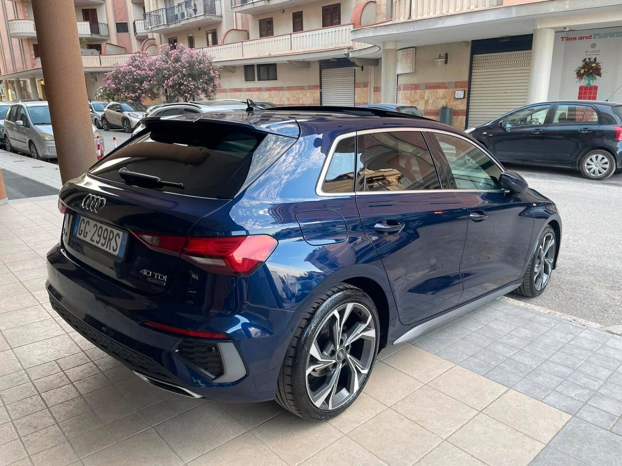 Audi A3 SPB 40 TDI quattro S TRONIC S LINE TETTO NAVY PELLE B&O
