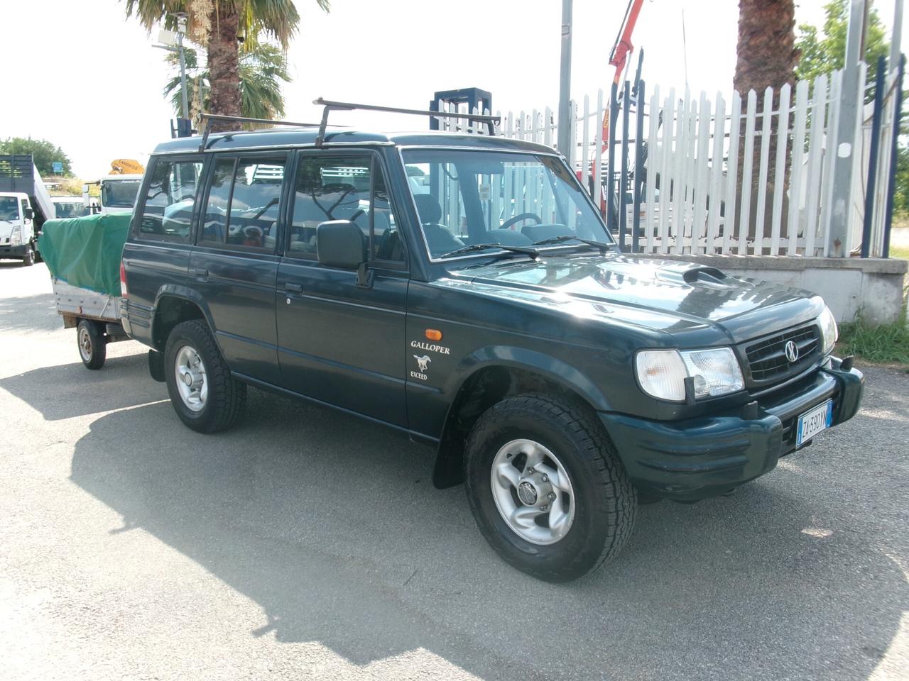 Hyundai Galloper 2.5 TDI 7 POSTI 4X4 GANCIO TRAINO CON CARRELLO COMPRESO **GUARNIZIONE TESTATA DA RIFARE**