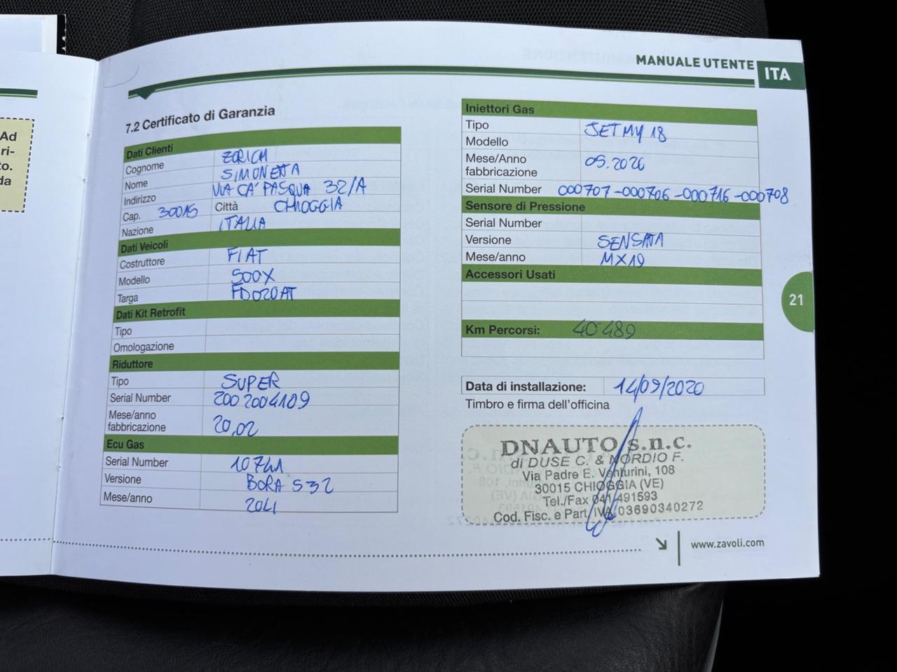 Fiat 500X 1.4 benzina - GPL. Neopatentati.Garanzia