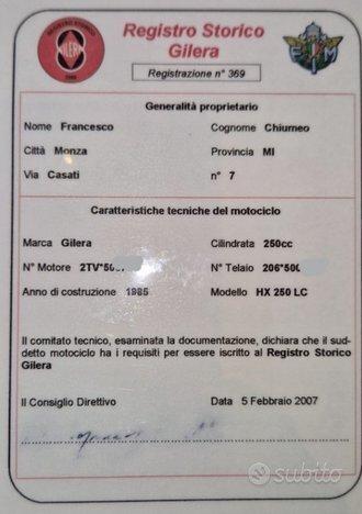 Gilera E1-C2 125 Hx 250 mx 250 cross