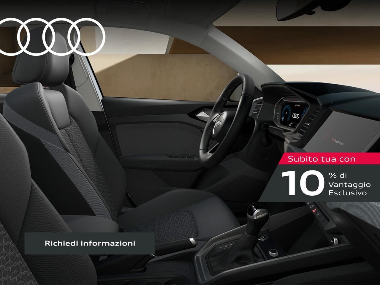 Audi A1 sportback 30 1.0 tfsi identity black 116cv s-tronic