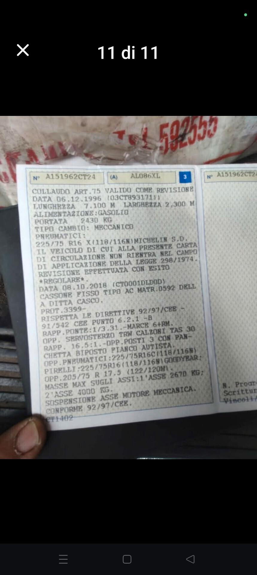 Eurocargo 60/14 NO LICENZA NO CQC