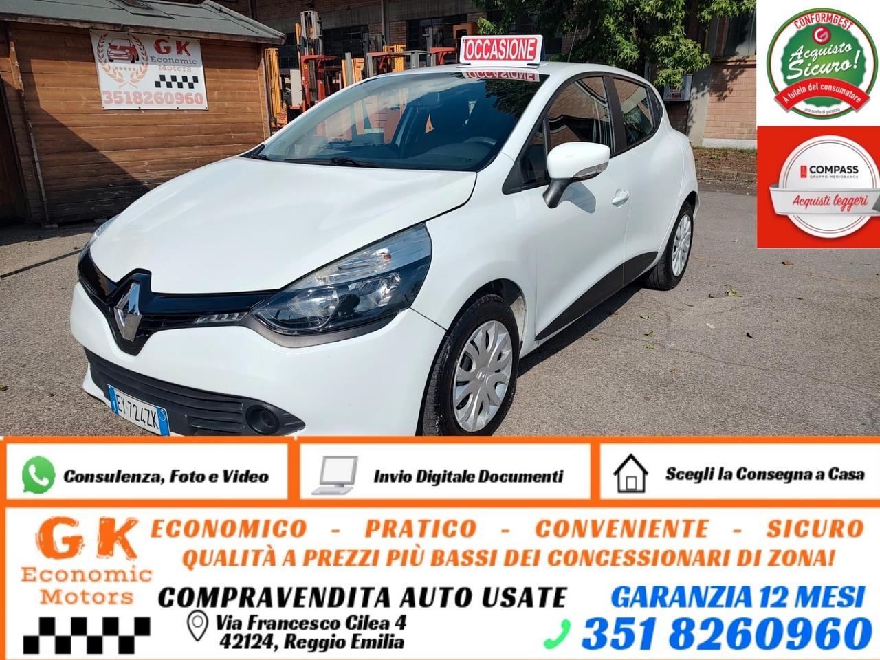 Renault Clio 1.2 75CV 5 porte Wave, OK NEOPATENTATI, GARANZIA L.12 MESI