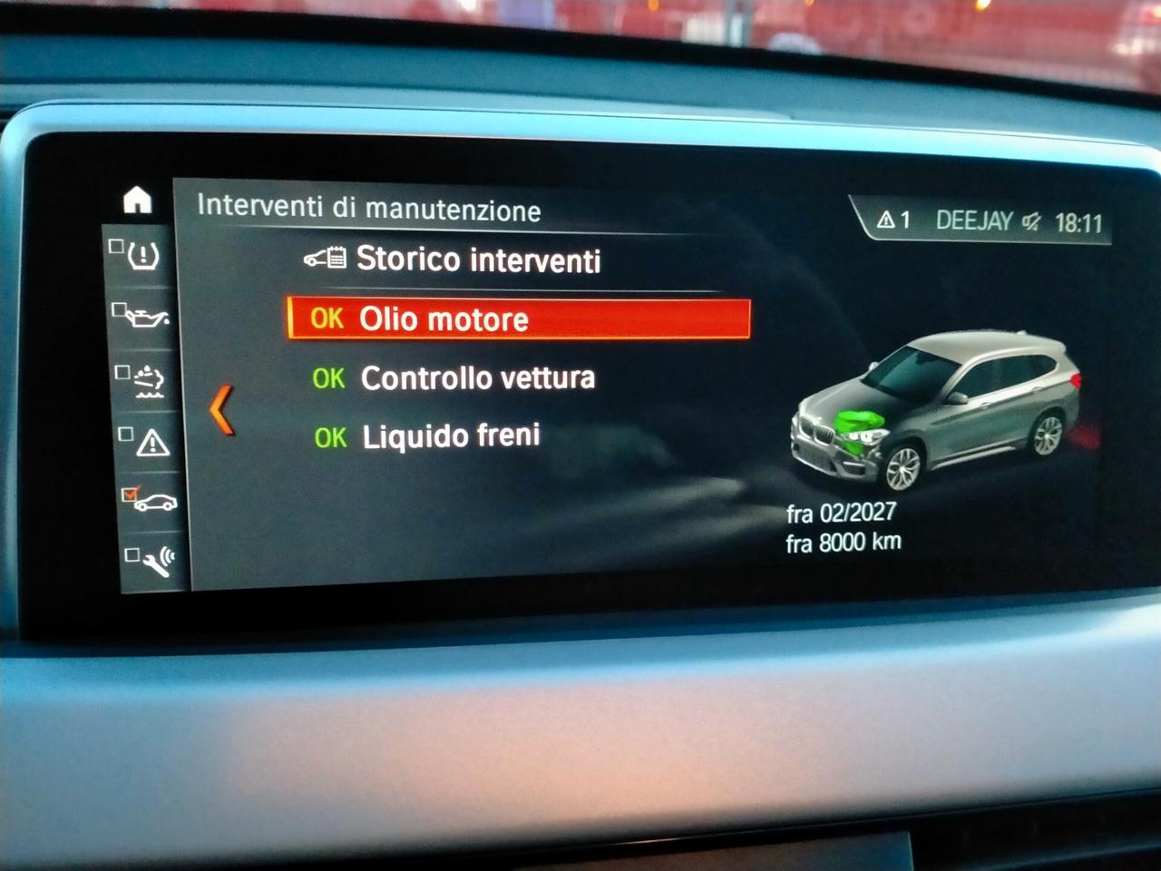 BMW X1 SDRIVE 18D SPORT MANUALE /TETTO/PELLE NERA/LED/18