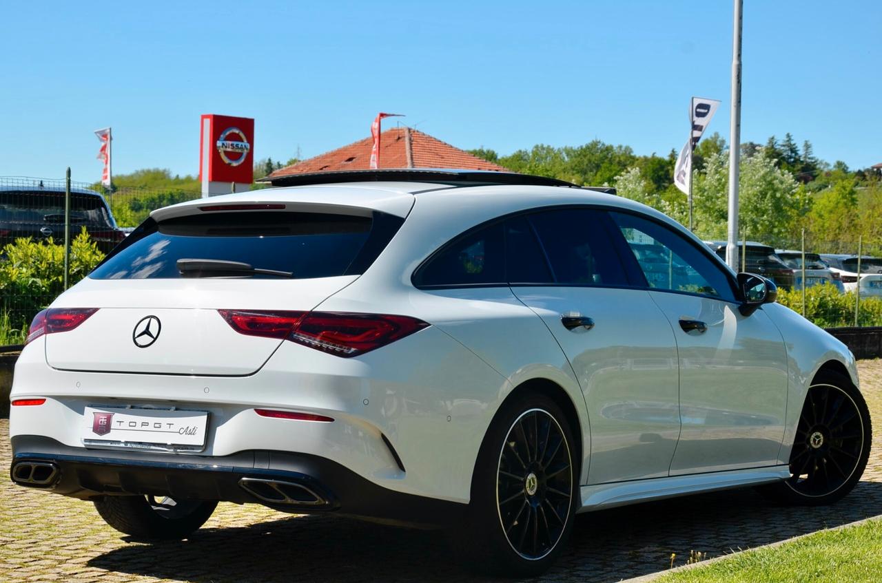 MERCEDES-BENZ CLA 200d SHOOTING BRAKE NIGHT EDITION AMG LINE 150cv AUTO, GARANZIA UFF MERCEDES, UNICOPROP, SERVICE MERCEDES, TETTO, 19", PERMUTE