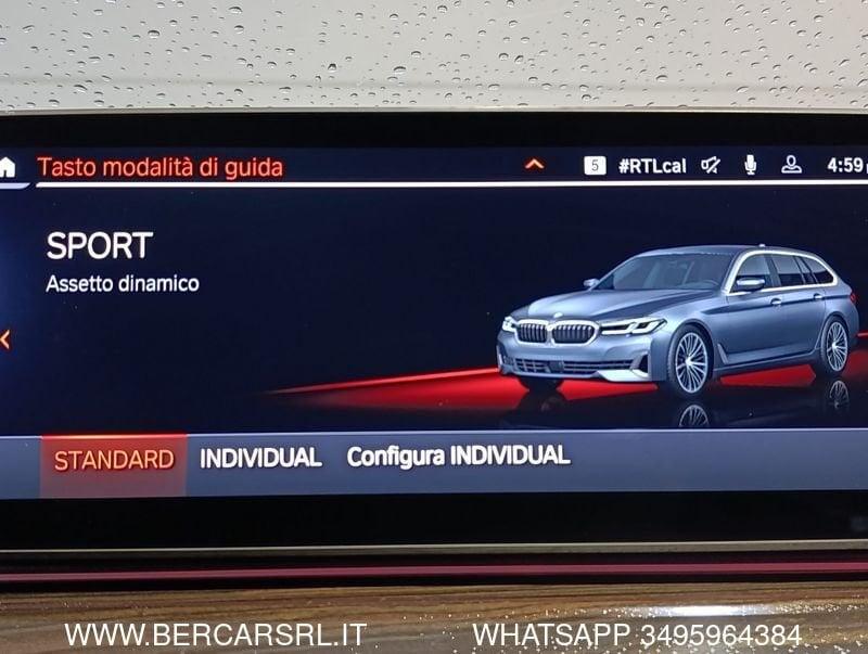 BMW Serie 5 520d 48V xDrive Touring Luxury*SEDILI RISC*TELECAMERA*CAMBIO AL VOLANTE*