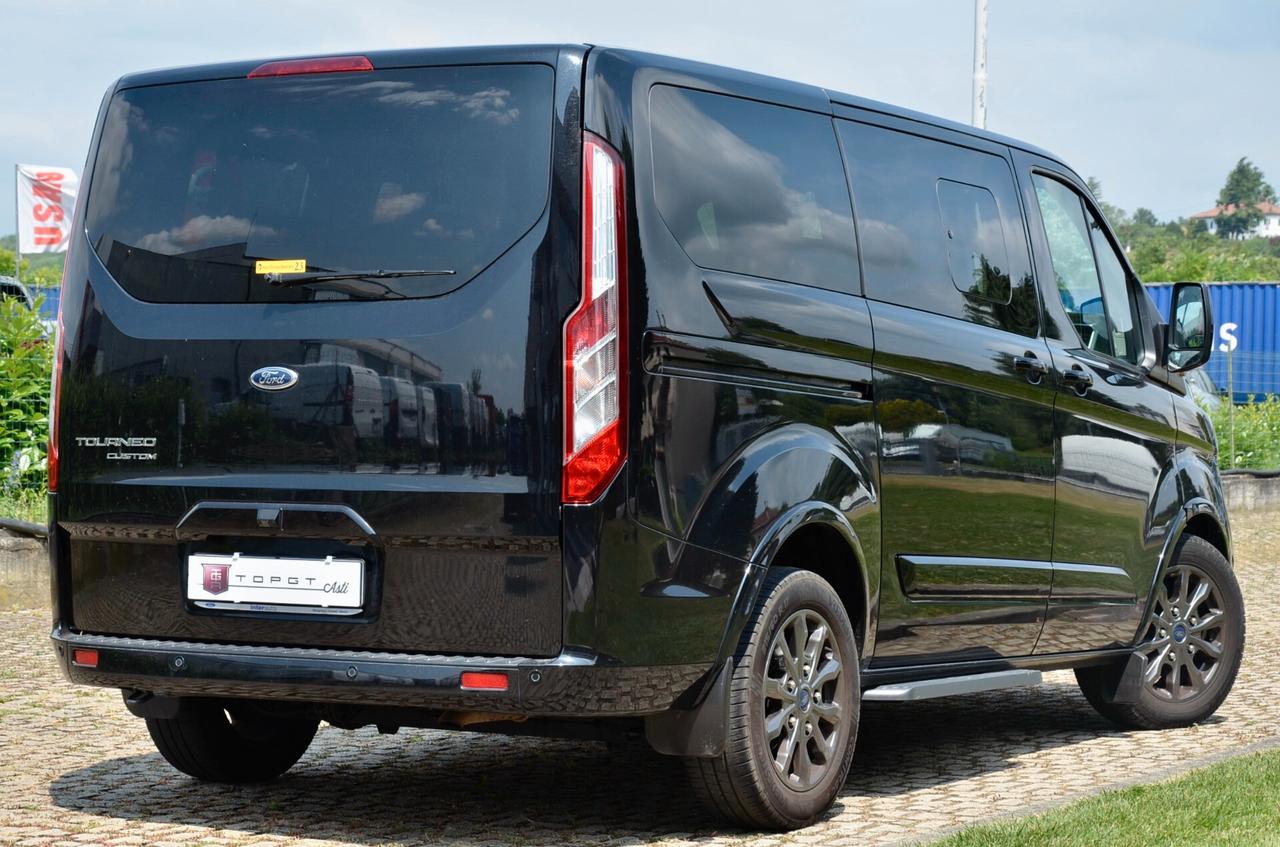 FORD TOURNEO CUSTOM 2.0 ECOBLUE TITANIUM X 185cv AUTO, 8 POSTI, UFF ITALIANA, SERVICE UFF FORD, EURO 6D, RETROCAMERA, APPLE ANDROID, PERMUTE