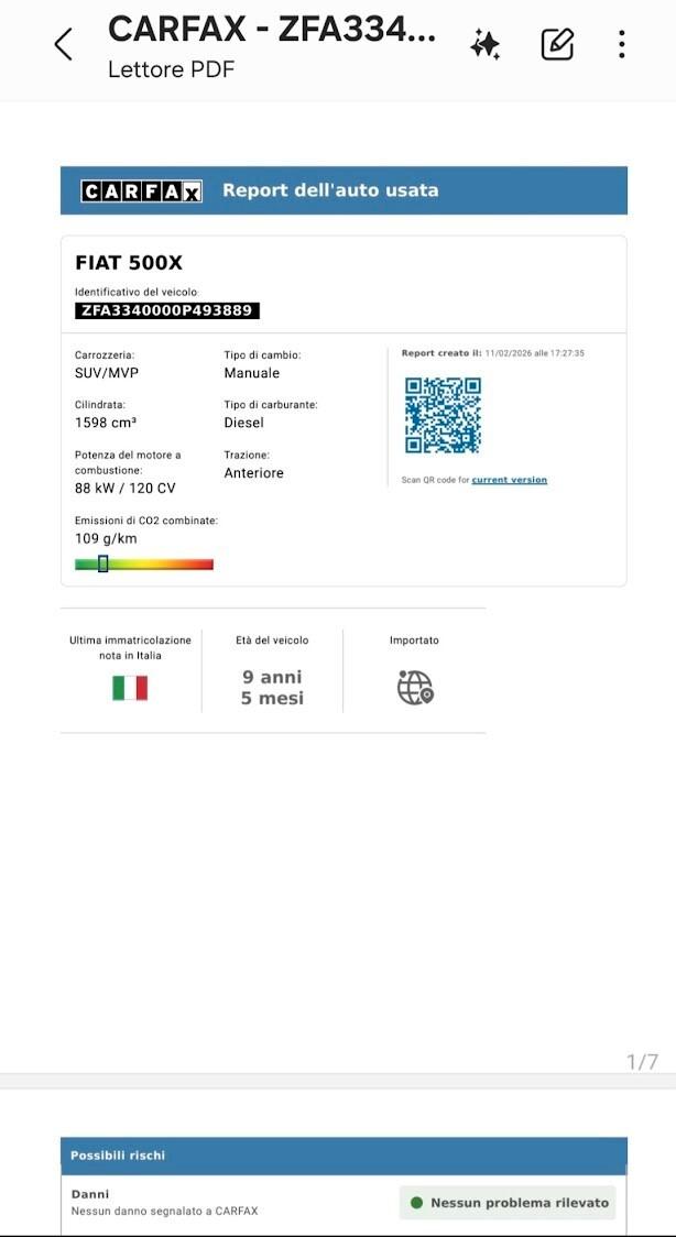 Fiat 500X 1.6 MultiJet 120 CV Pop Star