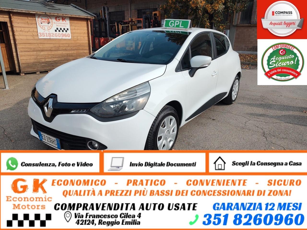 Renault Clio 1.2 75CV GPL 5 porte Wave, EURO 5B, CON SCADENZA 2035. OK NEOPATENTATI, GARANZIA L.12 MESI
