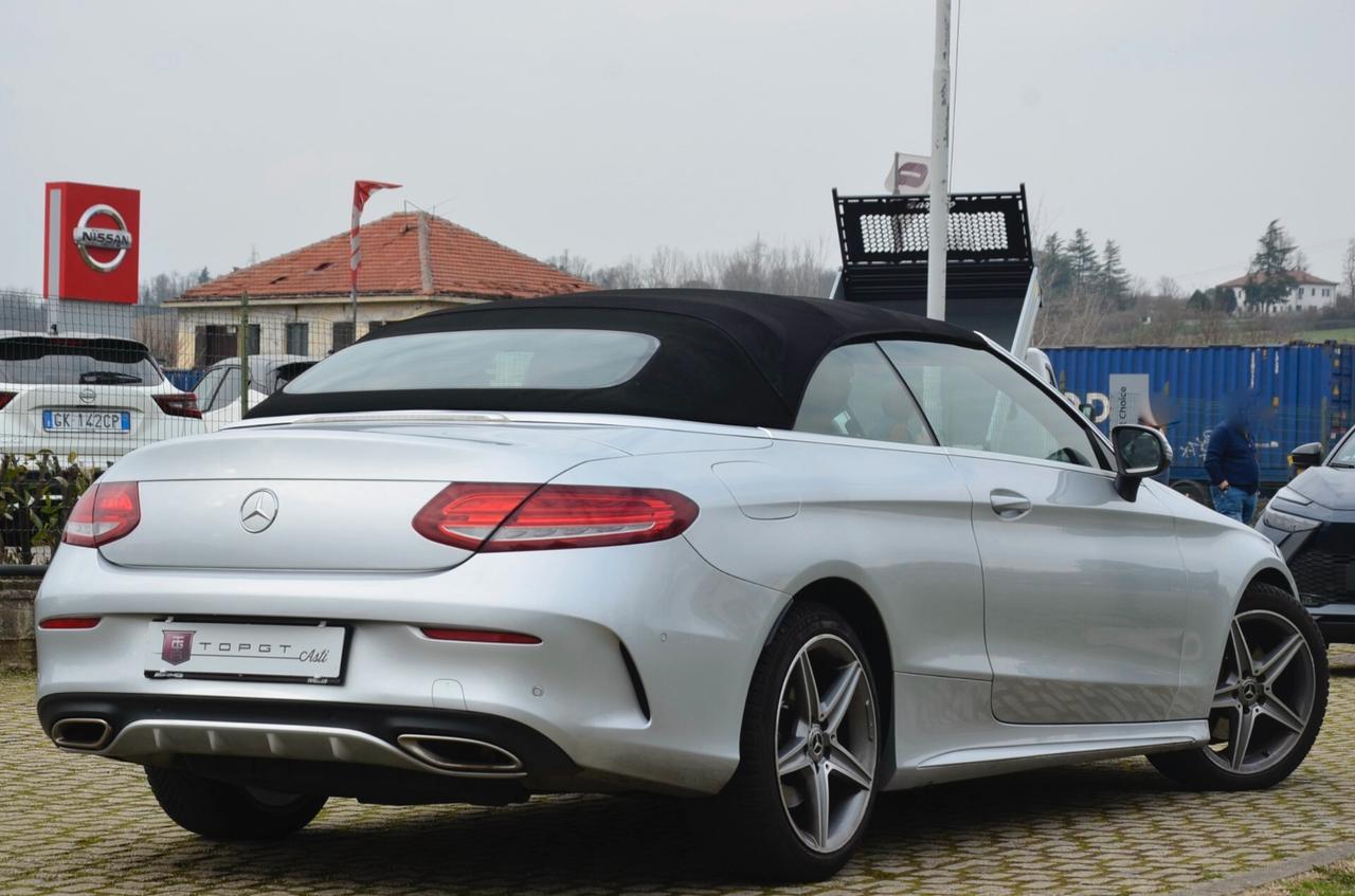 MERCEDES-BENZ CABRIO C 180 PREMIUM AMG 156cv AUTO, SERVICE MERCEDES, NAVI, FRANGIVENTO, PERMUTE