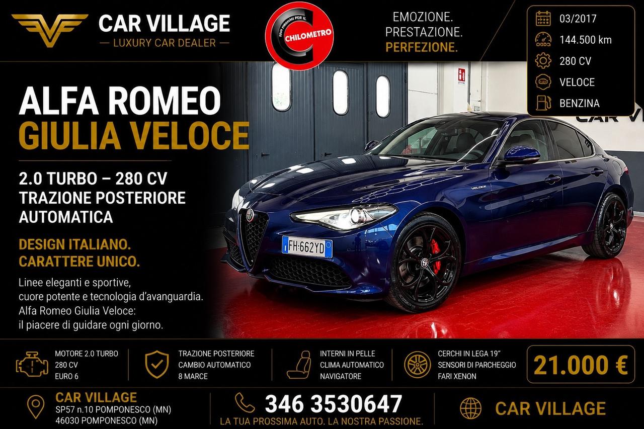 Alfa Romeo Giulia 2.0 Turbo 280 CV AT8 AWD Q4 Veloce
