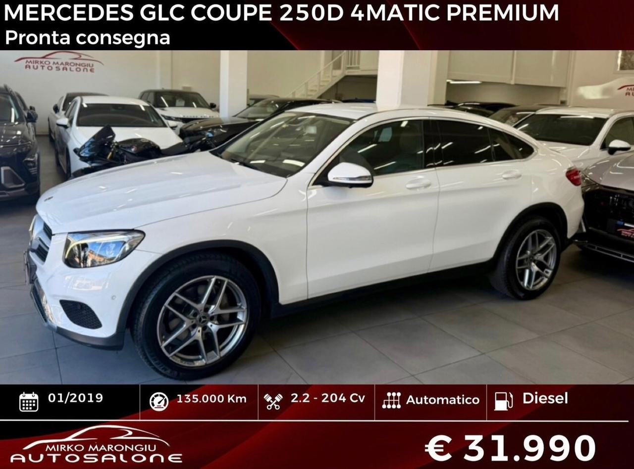 Mercedes GLC COUPÉ 250 d 4Matic Premium FINANZIABILE