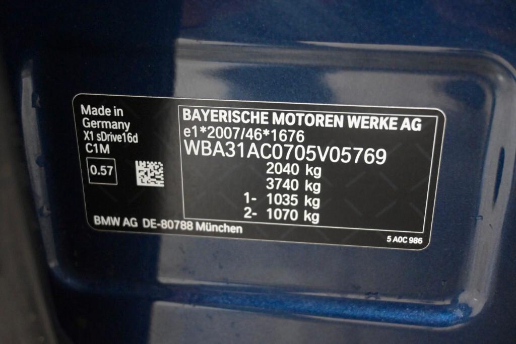 BMW X1 16D 115CV 6M. S-DRIVE BUSINESS ADVANTAGE ( FARI LED - CRUISE - NAVI - PELLE - PARK ASSISTANT - TELECAMERA POST. )