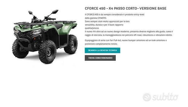 QUAD CF MOTO X4 Quad ATV - LAMA NEVE COMPRESA