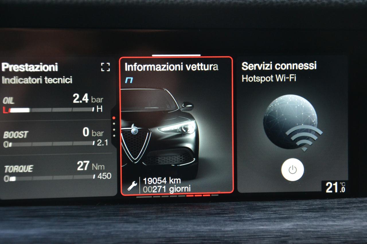 Alfa Romeo Stelvio 2.2 160CV AT8 *FULL LED+NAVI+PDC+RCAM+F1+PRIVACY*