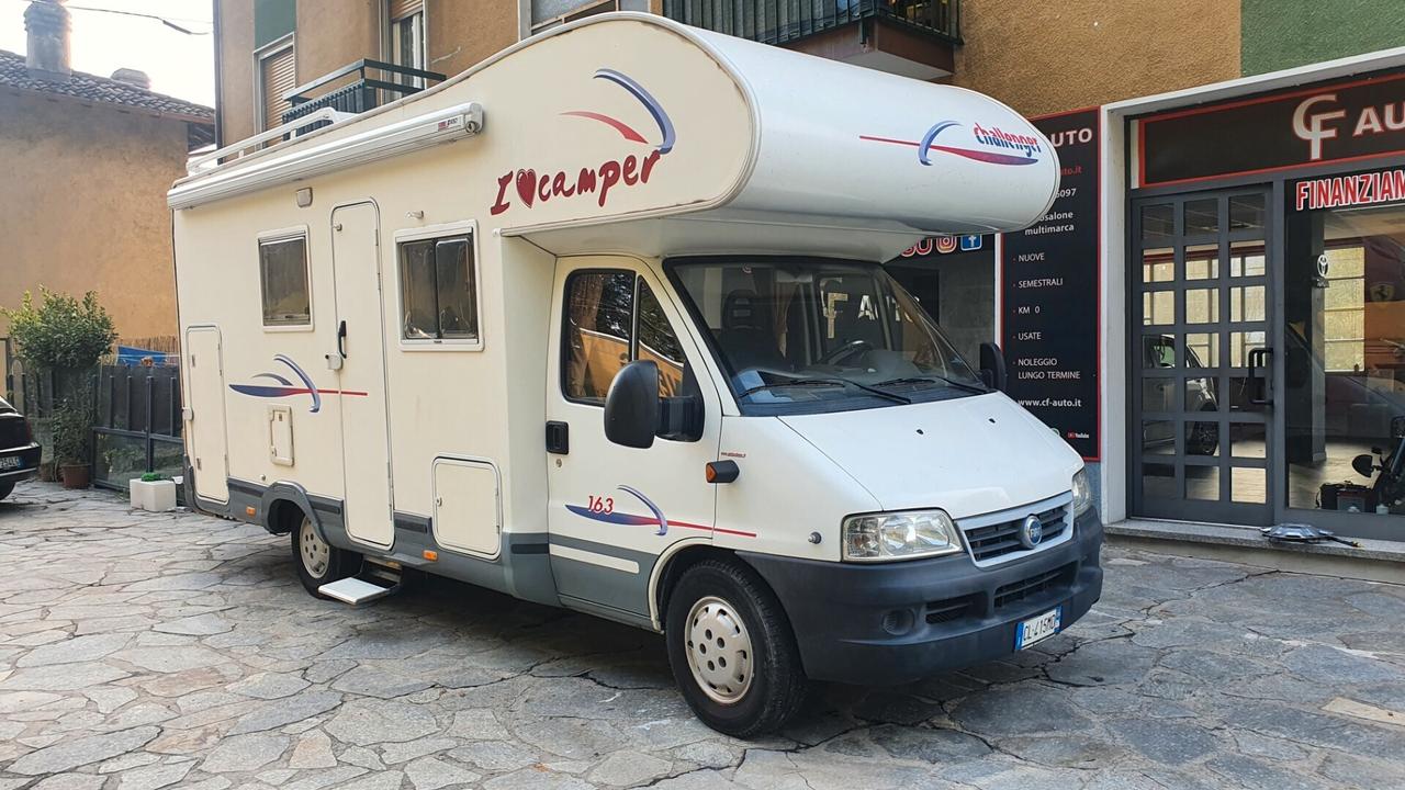 camper mansardato challenger 163 su scocca fiat ducato 2.8 jtd