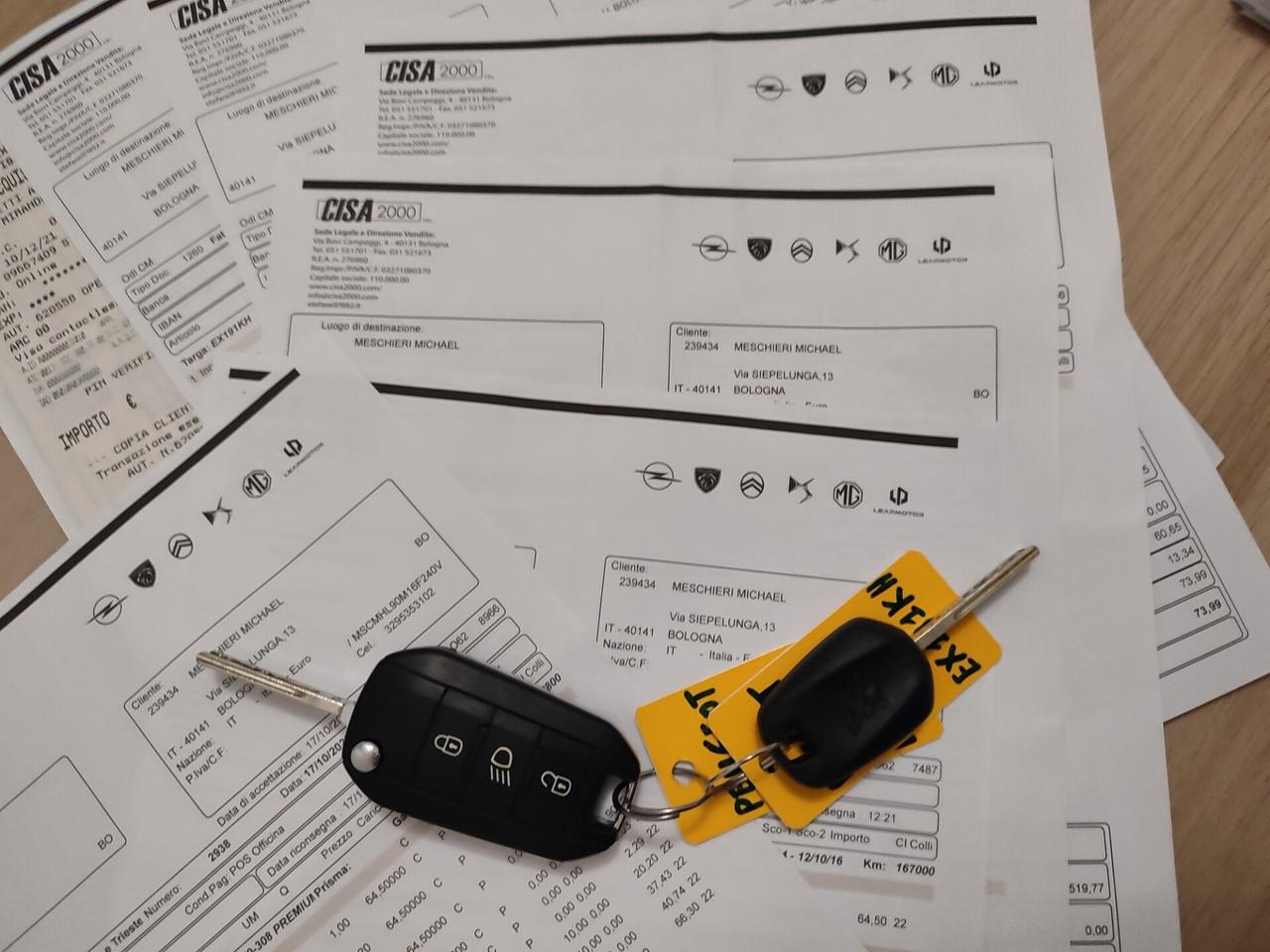 PEUGEOT 308 DEL 2014 TURBO BENZINA EURO6B 8GOMME