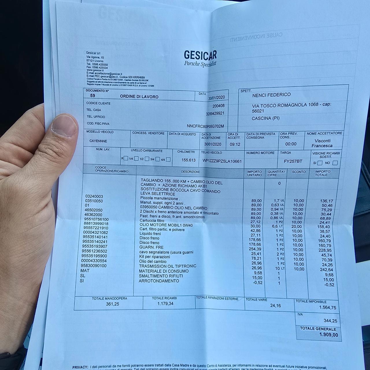 Porsche Cayenne 3.2 V6 cat Benzina NO GPL Gancio traino