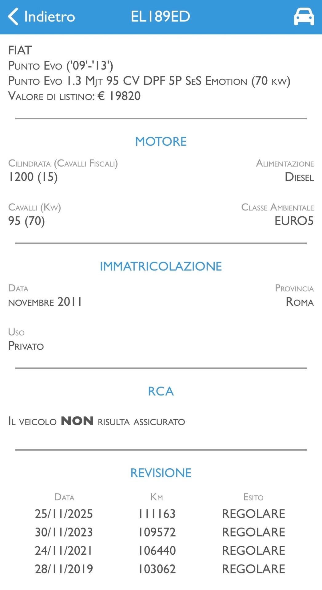 Fiat Punto Evo 1.3 Mjt 95 CV DPF 5 porte S&S Dynamic