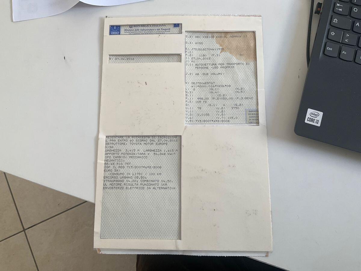 Toyota Aygo 1.0 12V VVT-i 3 porte Active