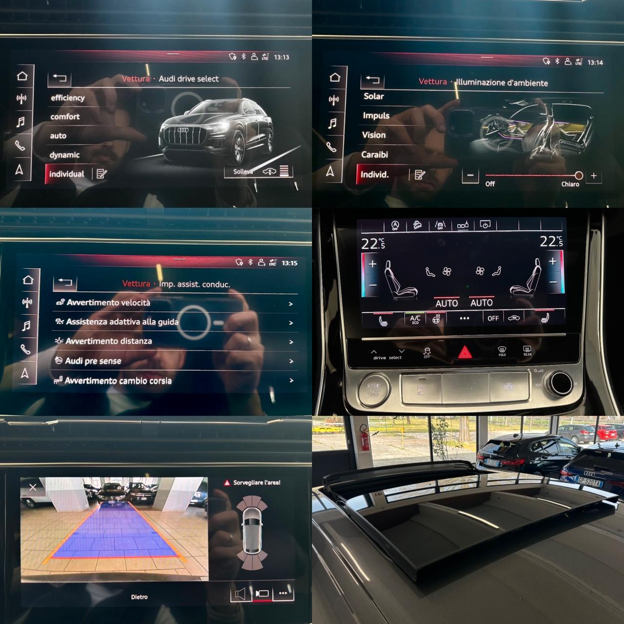 AUDI Q8 50TDI QUATTRO *TETTO*MATRIX*B&O*RADAR*PACKLUCI*CARPLAY