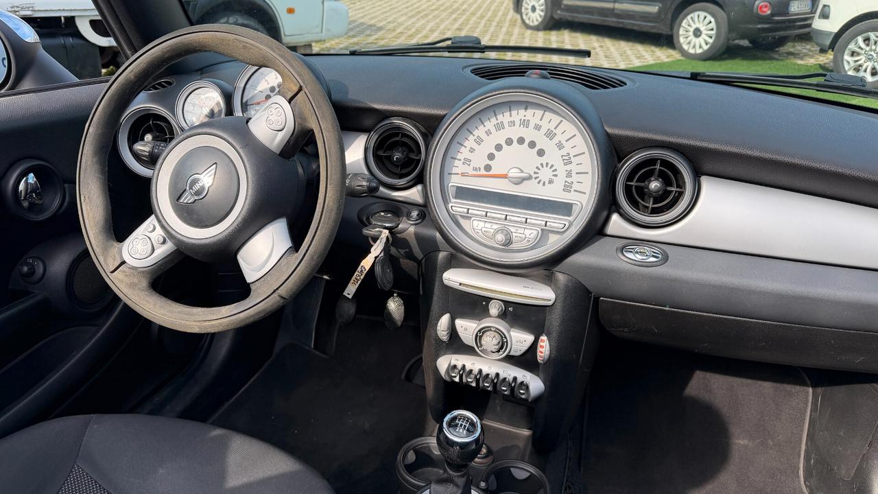 Mini Cooper Cabrio 1.6 BENZINA 120 CV KM CERTIFICATI GARANTITA