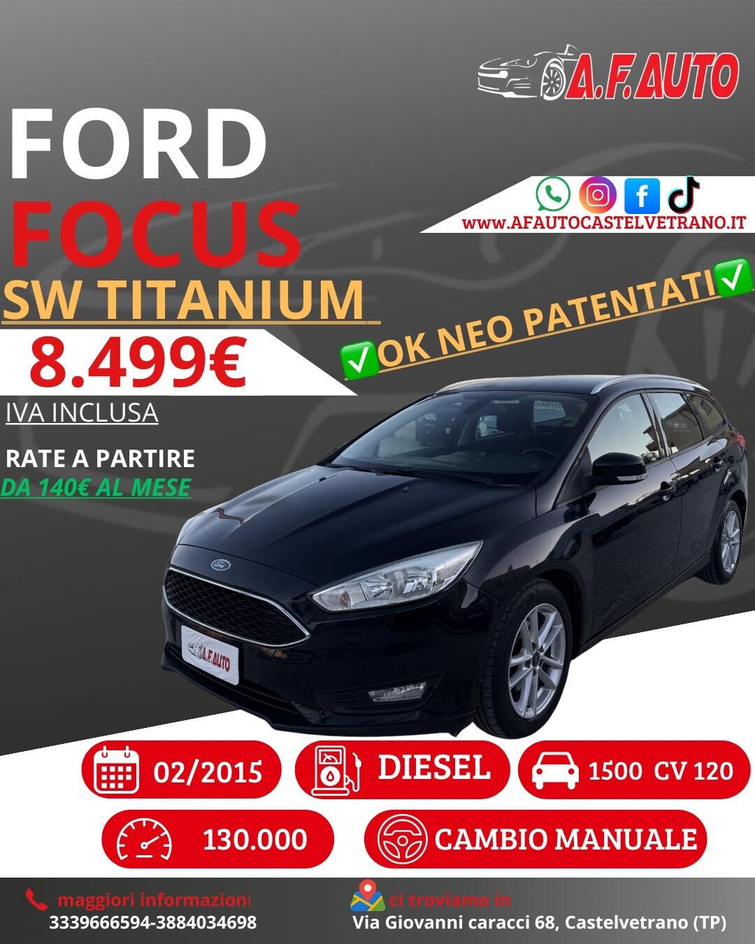 Ford Focus 1.5 TDCi 120 CV Start&Stop SW Titanium