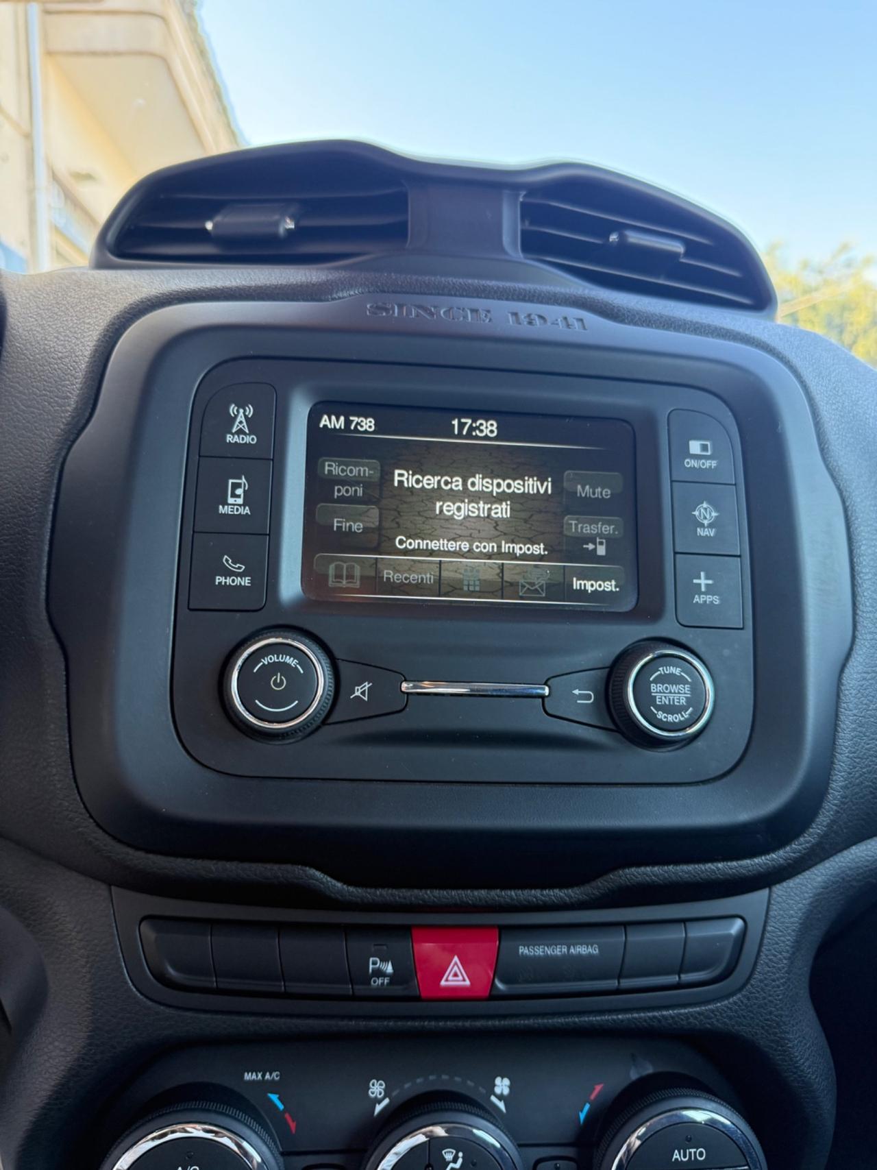 Jeep Renegade 1.6 mjt Longitude 120cv NAVIGATORE,ANDROID AUTO,KM CERTIFICATI,UNICO PROPRIETARIO