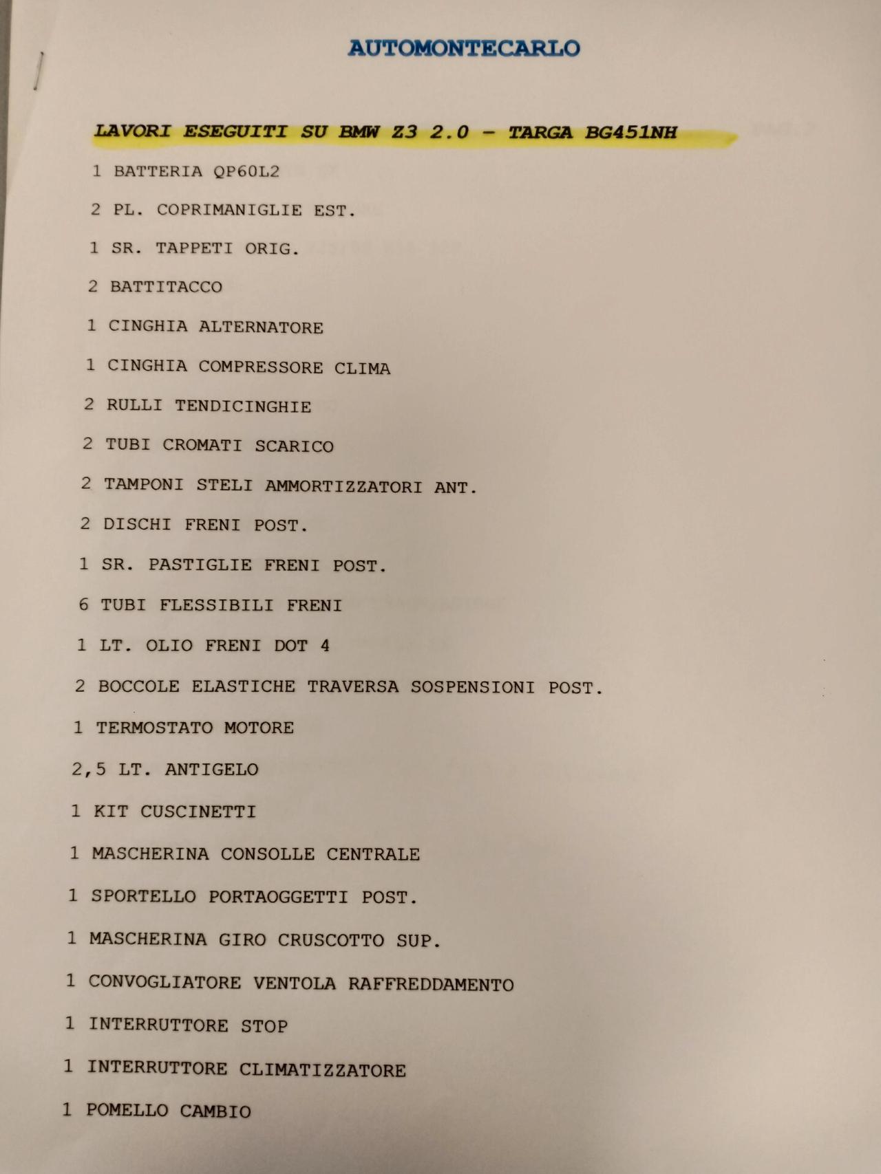 Bmw Z3 2.0 24V cat Roadster