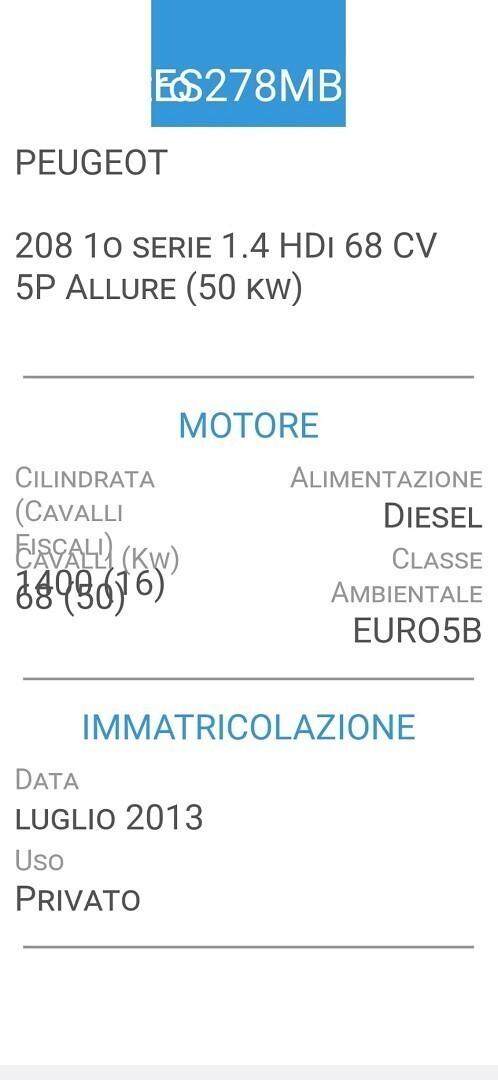 PEUGEOT 208 1,4 HDI-UNICA PROPRIETAR-4 REVISIONI