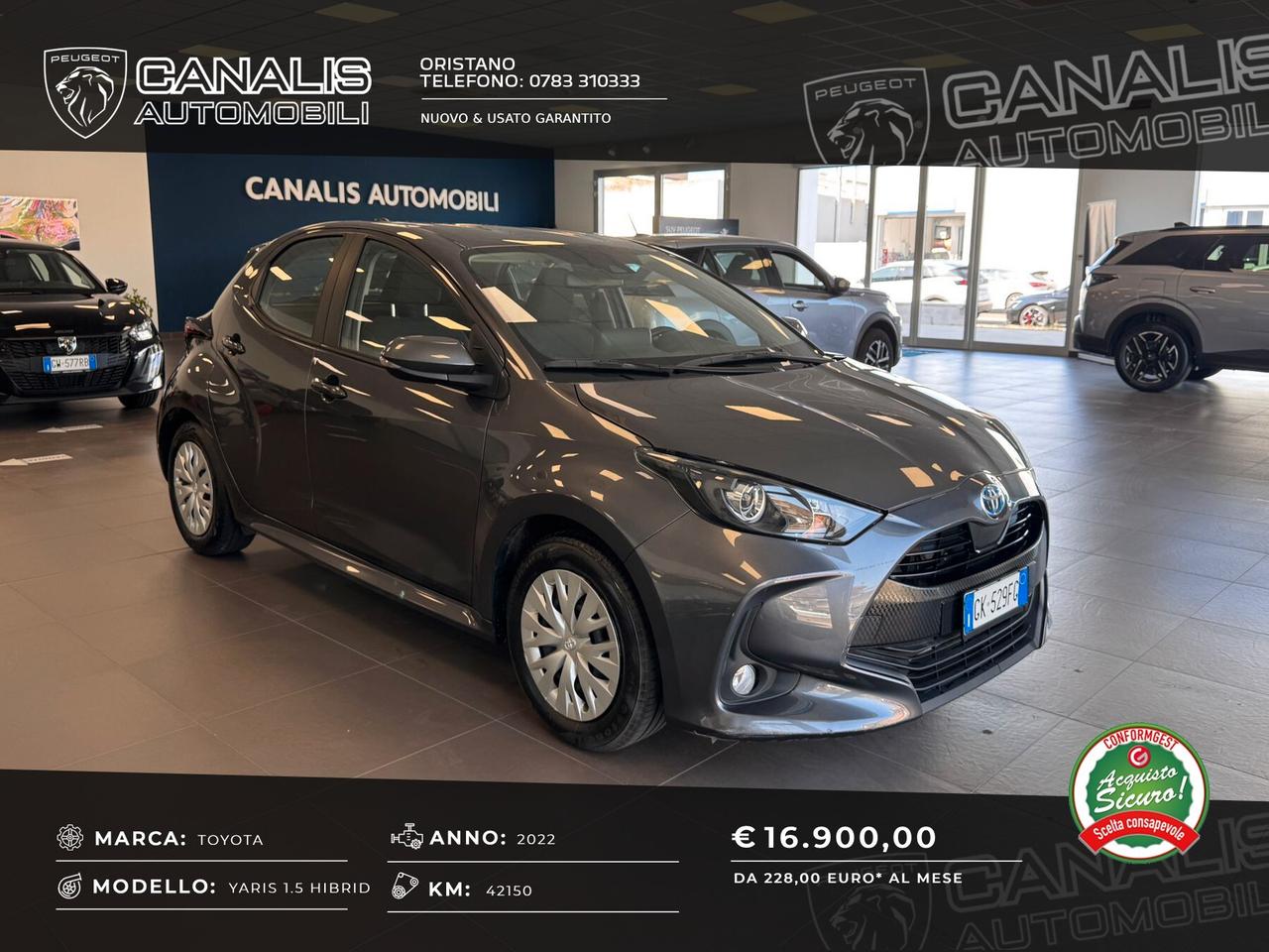 Toyota Yaris 1.5 Hybrid 5 porte 2022 -40000km