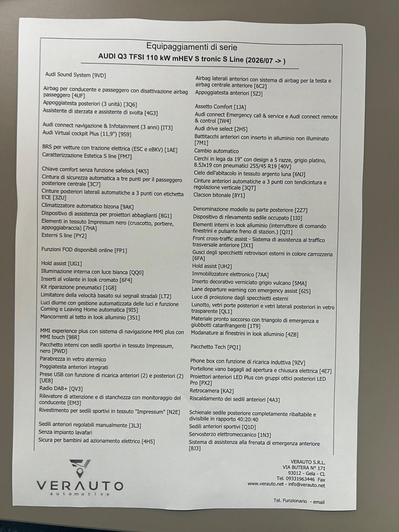 Audi Q3 1.5 150CV tfsi mhev S line s-tronic - possibilità noleggio no scoring