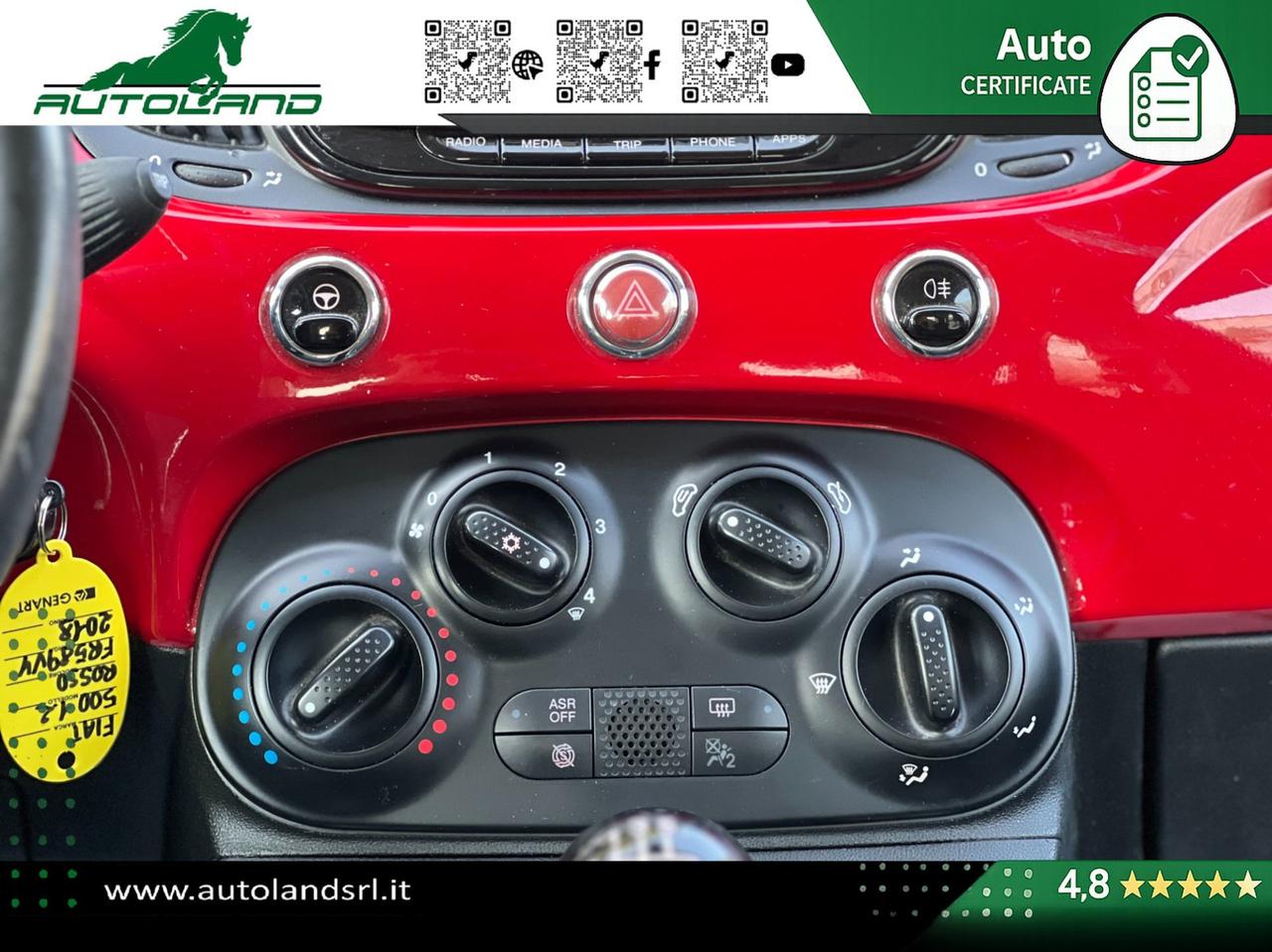 Fiat 500 1.2 69cv my19 Ok Neopatentati - Sensori di Parcheggio - Cruise Control - Uconnect 5"