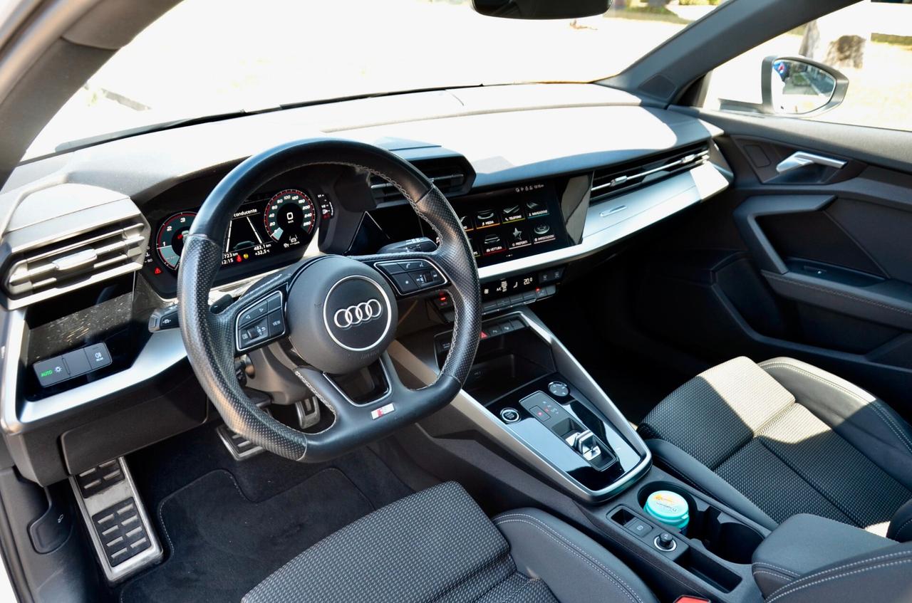 AUDI A3 SPORTBACK 30 2.0 TDI S-LINE INT+EXT 116cv S-TRONIC, EURO 6D, UFF ITALIANA, AUTO IN OTTIME CONDIZIONI, SERVICE UFF AUDI, FARI LED, APPLE ANDROID, PERMUTE