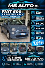 Fiat 500 2017 1.2 benzina 69cv