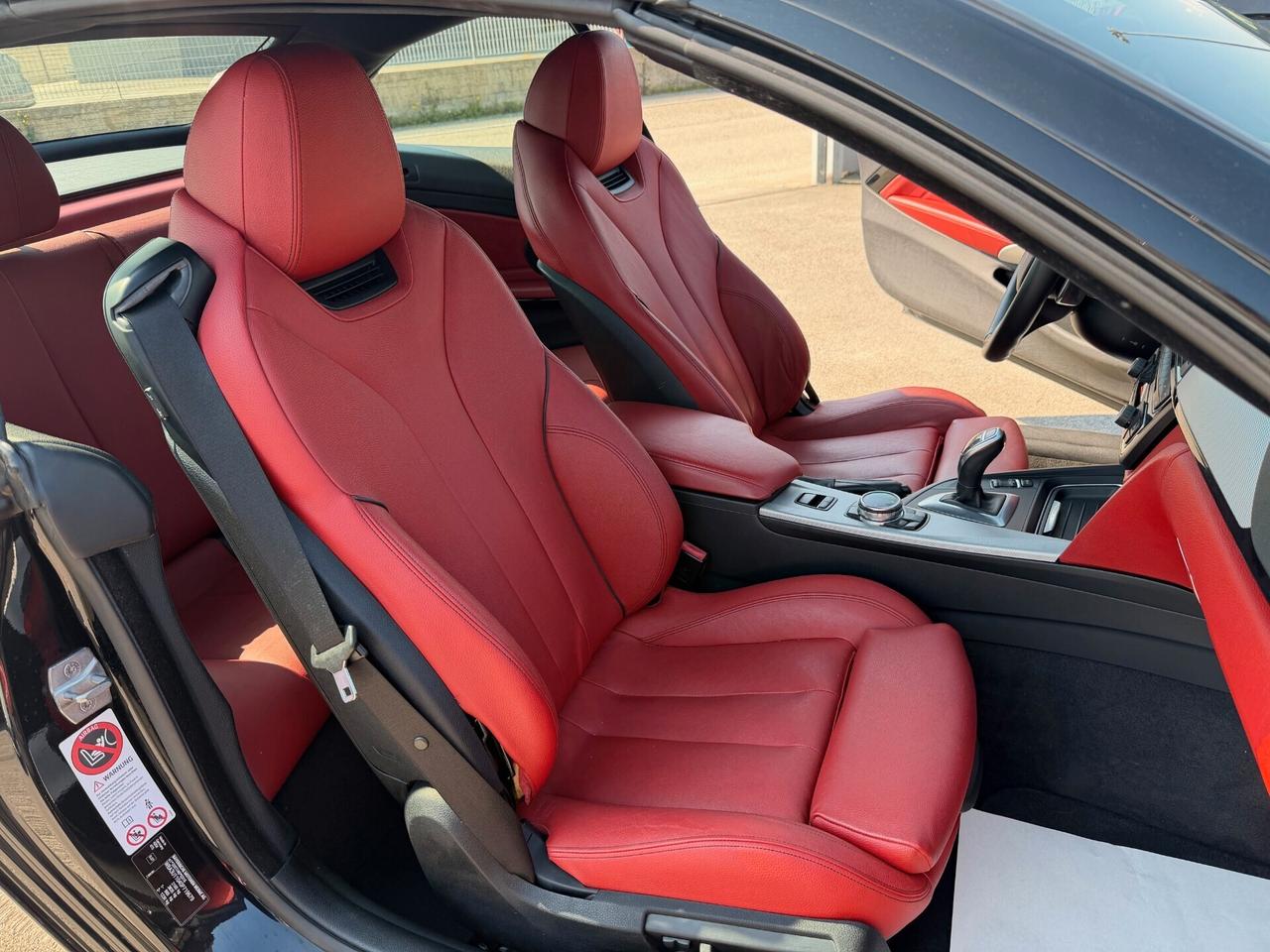 Bmw 420 420d Cabrio Msport /PELLE ROSSA/HEAD/FULL