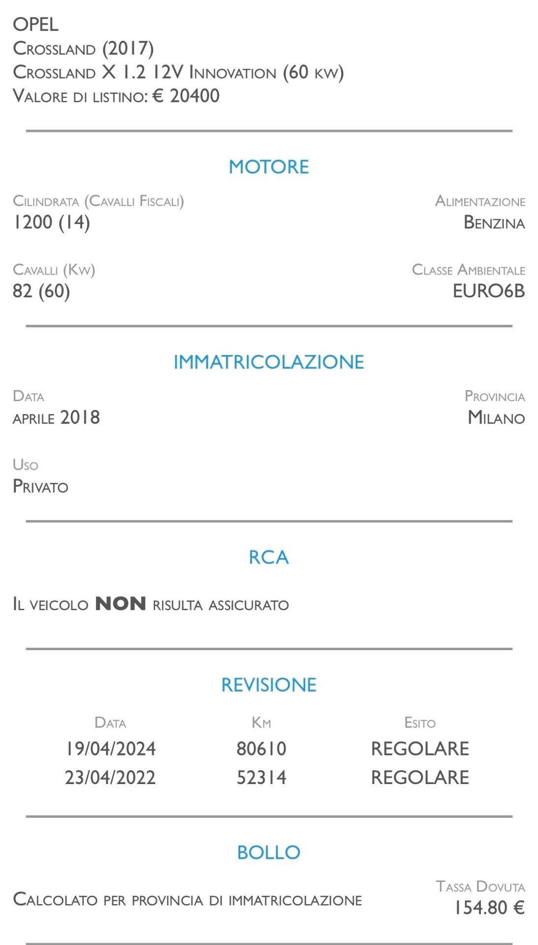 Opel Crossland X 1.2 12V Innovation - UNICO PROPRIETARIO