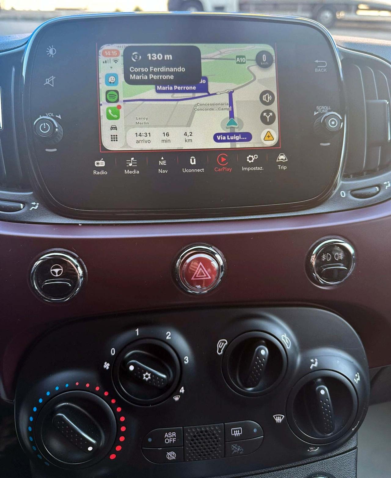 Fiat 500 1.0 Hybrid Star Interni in Pelle TOP GAMMA Car Play Cerchi Lega 16