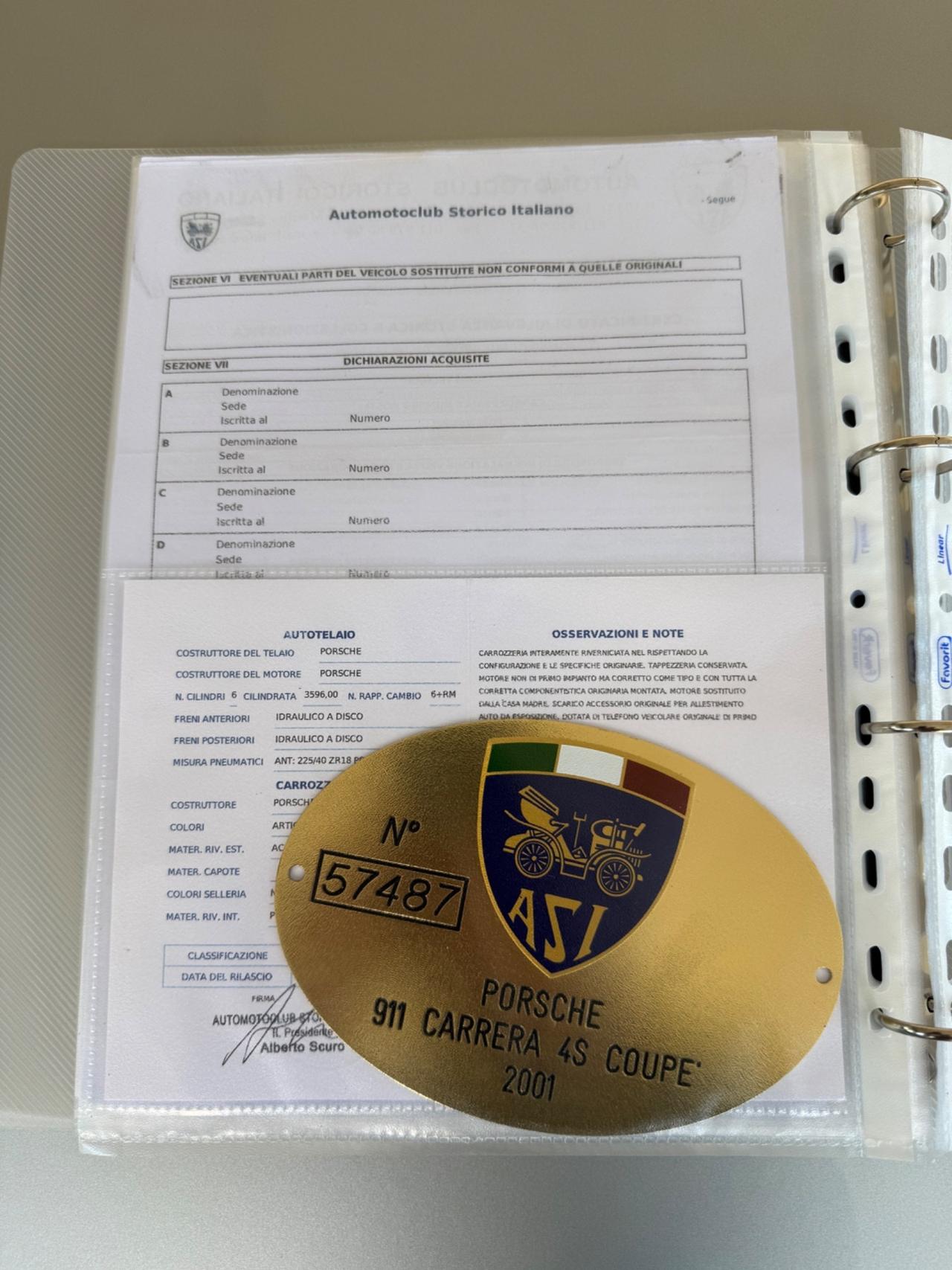 Porsche 996 4S manuale