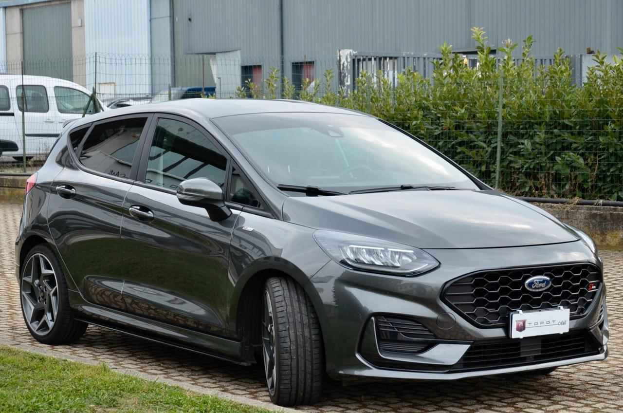 FORD FIESTA 1.0 ECOBOOST HYBRID ST-LINE 125cv, UNICOPROPRIETARIO, SERVICE FORD, EURO 6D, SCARICO, FARI LED, APPLE ANDROID, 18", PERMUTE
