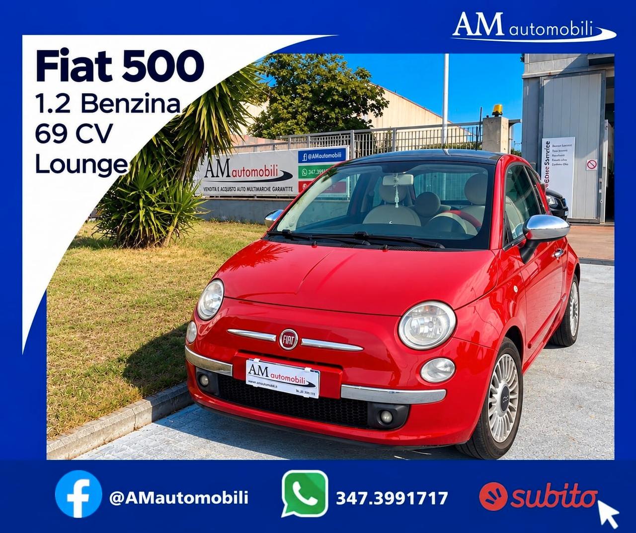 Fiat 500 1.2 benzina 69 CV Lounge