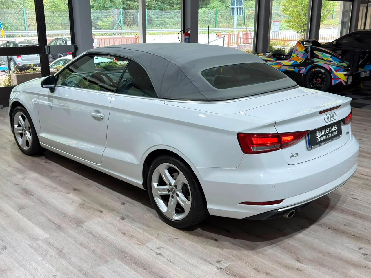 AUDI A3 CABRIO 1.6TDI 116CV SPORT 2018 LED/SENSORI