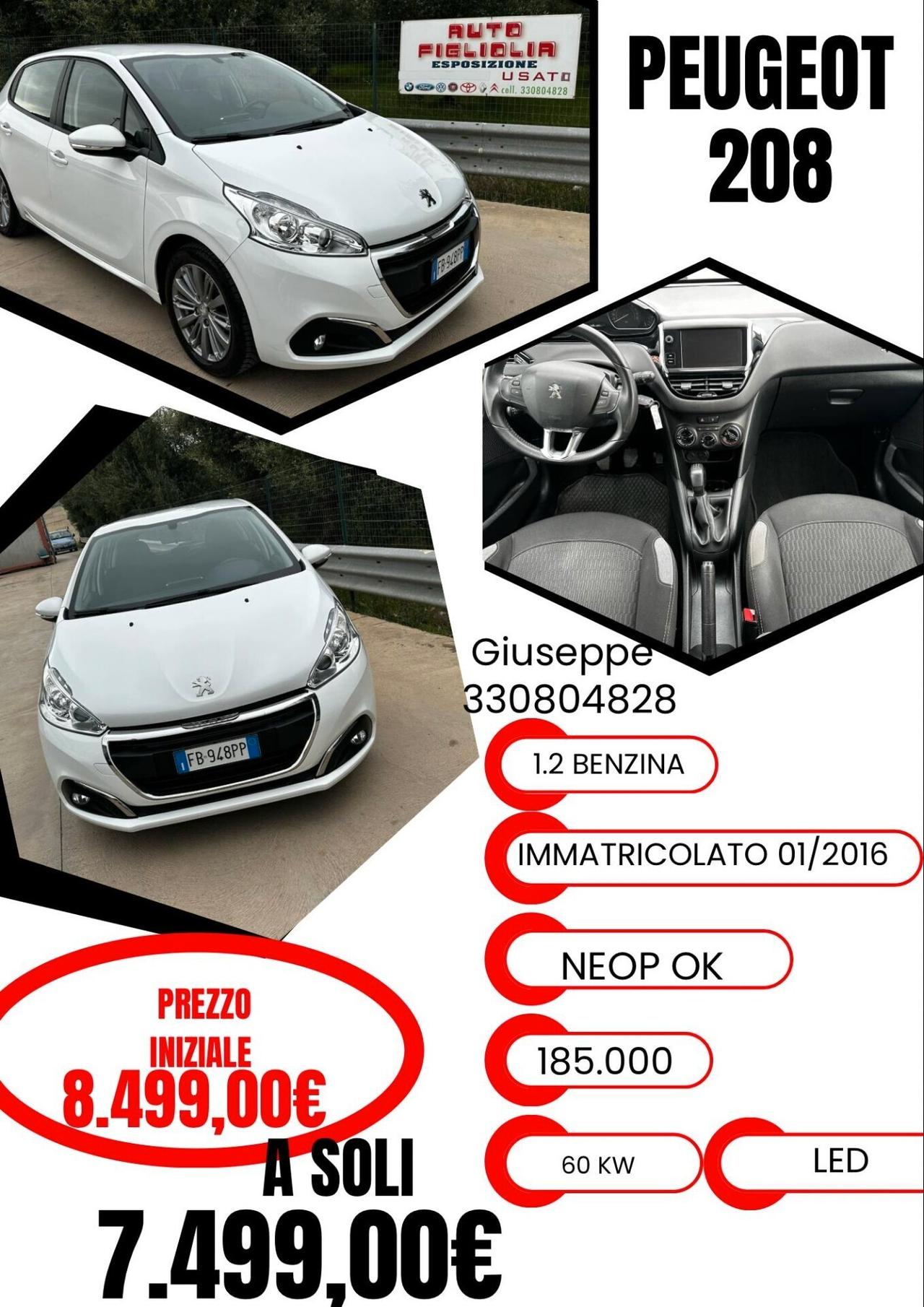 Peugeot 208 benzina 82 cv 5 porte Allure 2016