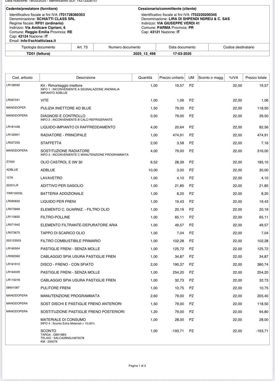 Land Rover Discovery Sport 2.0 mhev -MOTORE FUSO -Autocarro