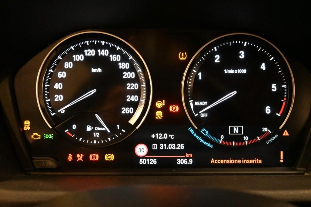 BMW X1 16D 115CV 6M. S-DRIVE BUSINESS ADVANTAGE ( CRUISE - PELLE - NAVI - PARK ASSISTANT )